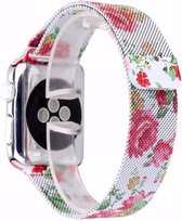 Milanese band - pioen - Geschikt voor Apple Watch