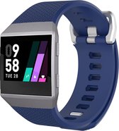 Bandje Voor Fitbit Ionic Sport Band - Donkerblauw - Maat: ML - Horlogebandje, Armband