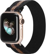 Nylon band - zwart goud - Geschikt voor Apple Watch