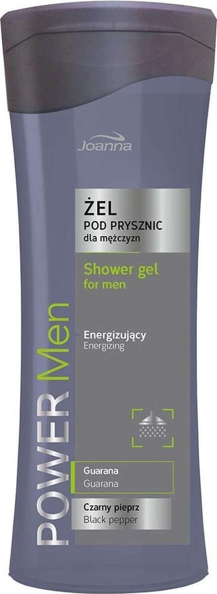 Joanna - Power Men Energizing Shower Gel For Men Energizing Shower Gel For Men Black Pepper &