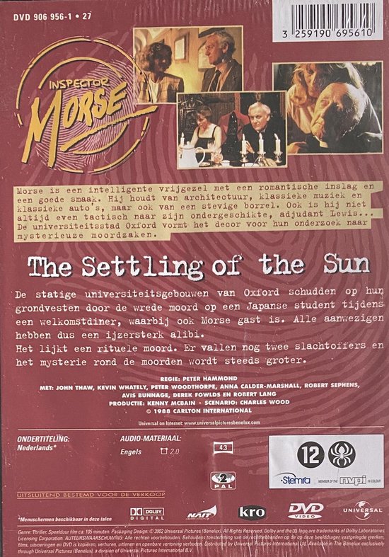 Inspector Morse Settling Of The Sun (D) (Dvd) Dvd's bol