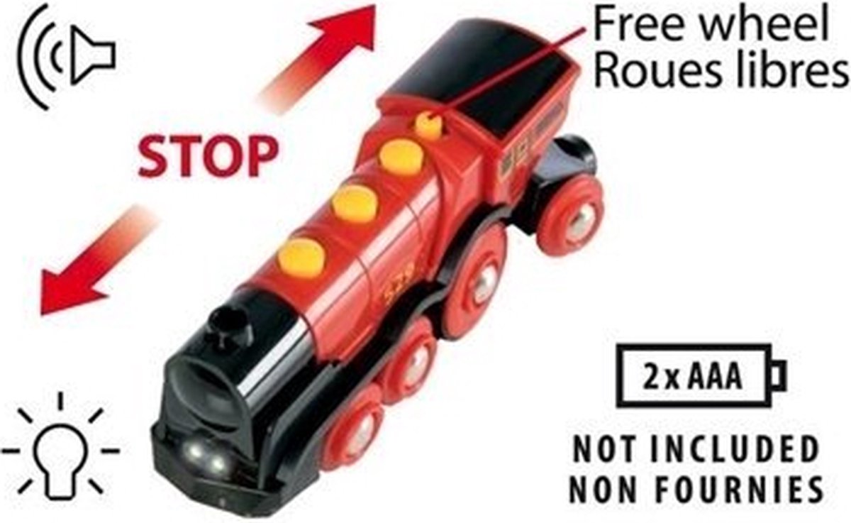 BRIO Rode locomotief op batterijen - 33592 — afbeelding 9