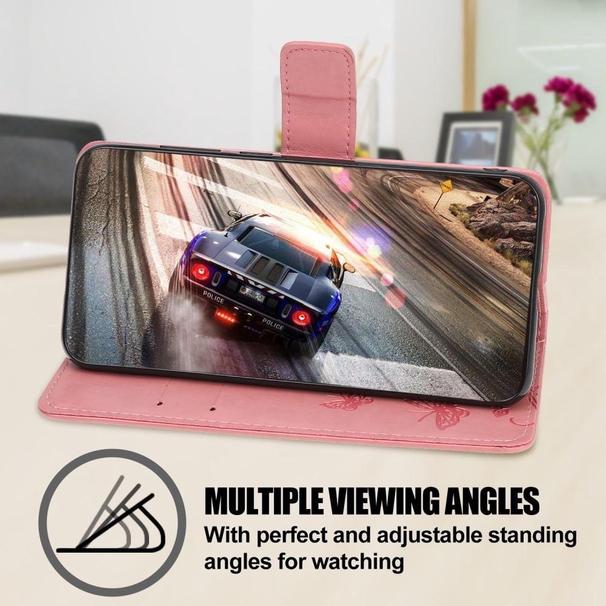 ADEL Siliconen Back Cover Softcase Hoesje voor iPhone 12 (Pro) - Hartjes Roze ADEL Siliconen Back Cover Softcase Hoesje voor iPhone 12 (Pro) - Hartjes Roze