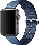 watchbands-shop.nl Nylon bandje - bandje geschikt voor Apple Watch Series 1/2/3/4 (42&44mm) - Blauw