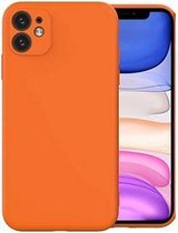 iPhone 11 Pro Max Siliconen Hoesje Pastelkleur Licht Oranje