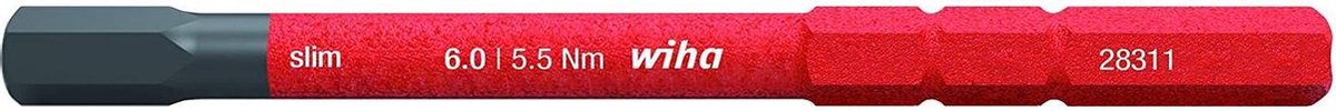 Wiha VDE Inbus Verwisselbare kling 6 mm 75 mm Geschikt voor Wiha Torque