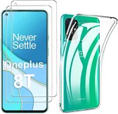 OnePlus 8T Soft Case + Screen Protector Transparant
