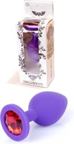Plug-Jawellery Purple 100% Silicnen- PLUG Medium- Red Diamond