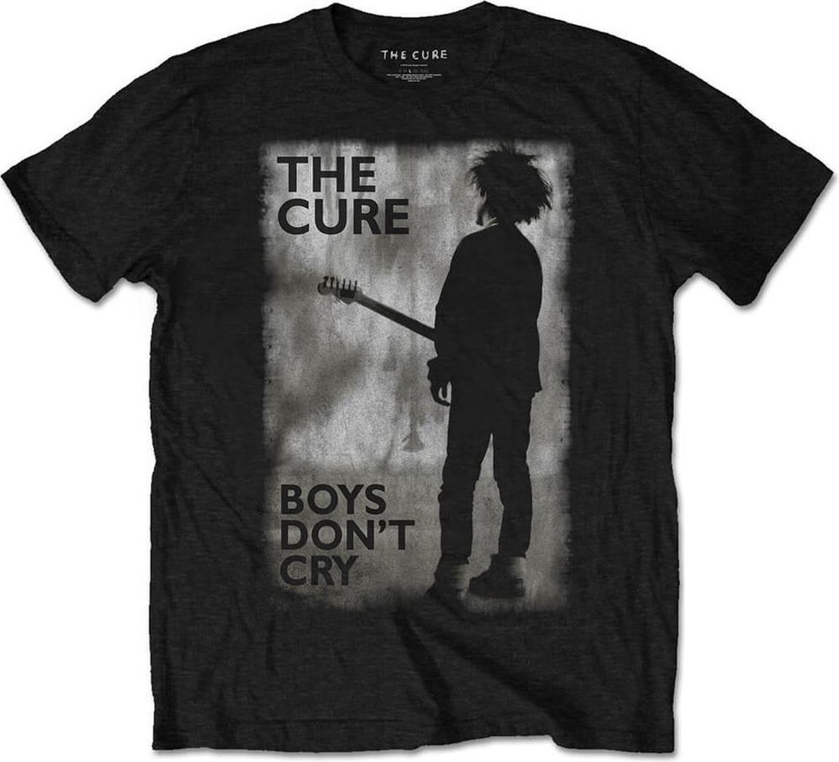 The Cure - Boys Don't Cry Black & White Heren T-shirt - M - Zwart - Rock Off
