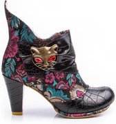 Irregular Choice Miaow Cat Floral Laarzen Zwart