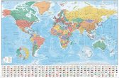 Pyramid World Map Flags and Facts Poster 91,5x61cm