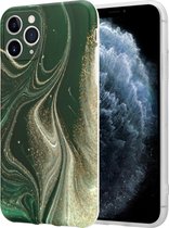 Green Garden Marmer geschikt voor Apple iPhone 11 Pro Max hoesje met camerabescherming - groen
