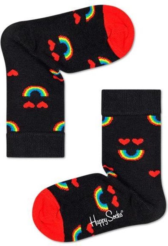 Happy Socks Kids Rainbow Smile Sock Zwart