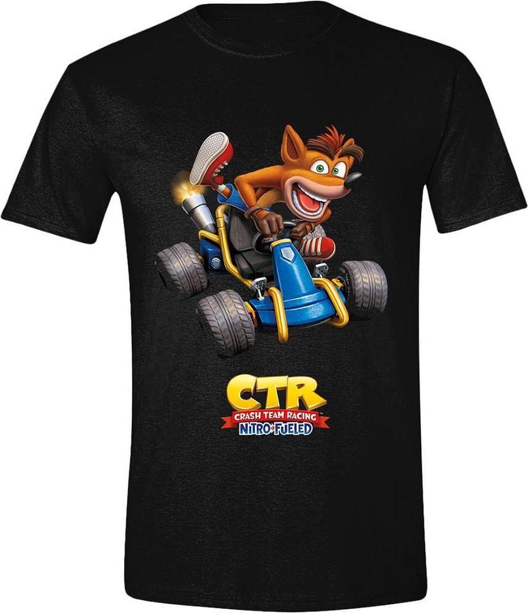 CRASH TEAM RACING - CRASH CAR MEN T-SHIRT - BLACK - S