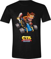 CRASH TEAM RACING - T-SHIRT CRASH CAR HOMME - BLACK - S