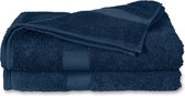Twentse Damast Katoenen 2PACK Handdoeken - 50x100 - Navy