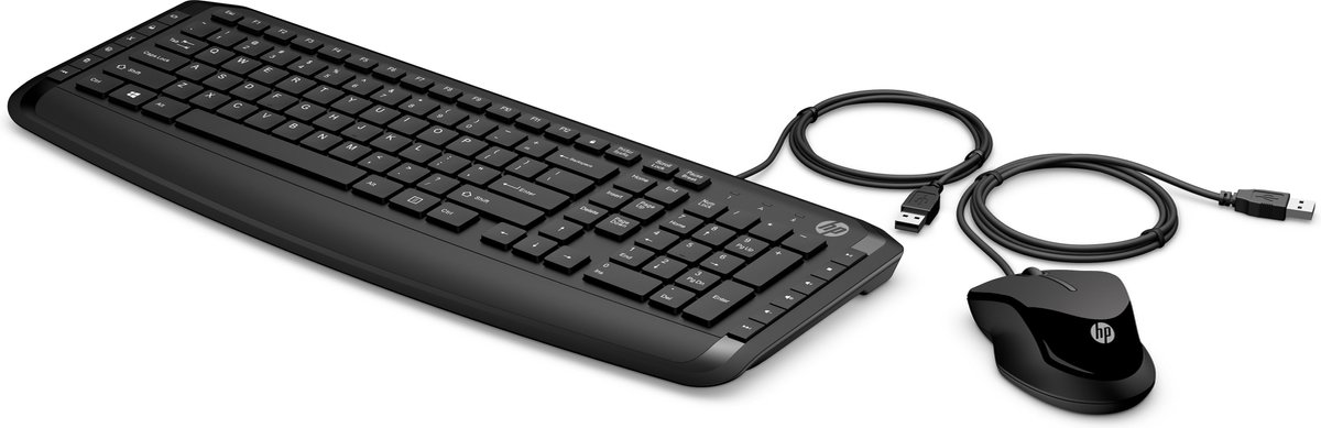 ik ga akkoord met Regan Pasen HP Pavilion Keyboard and Mouse 200 - EURO - Bedraade toetsenbord en muis  set - Zwart | bol.com