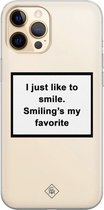 iPhone 12 Pro transparant hoesje - Always smiling | Apple iPhone 12 Pro case | TPU backcover transparant