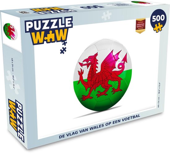 Bol Com Puzzel Vlag Wales 500 Stukjes De Vlag Van Wales Op Een Voetbal