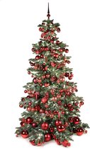 Xmasdeco - Luxe Nordmann kunstkerstboom bordeaux warm 240cm