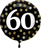 Folat - Folieballon Glossy Black 60 jaar - 45 cm