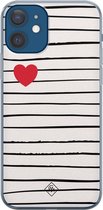 iPhone 12 hoesje siliconen - Heart queen | Apple iPhone 12 case | TPU backcover transparant