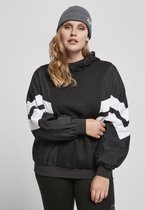 Urban Classics Hoodie/trui -XL- Mix Crinkle Nylon Sweat Zwart