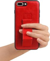 Grip Stand Hardcase Backcover - Telefoonhoesje - Achterkant Hoesje - Geschikt voor iPhone 8 Plus / iPhone 7 Plus - Rood