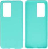 BackCover Hoesje Color Telefoonhoesje voor Huawei P40 Pro Turquoise