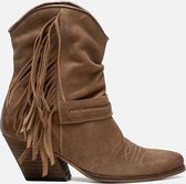 Ann Rocks Ann Rocks Enkellaarsjes Beige Suede - Maat 37