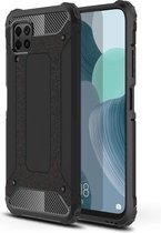 Huawei P40 Lite Armor Hybrid Hoesje - Zwart