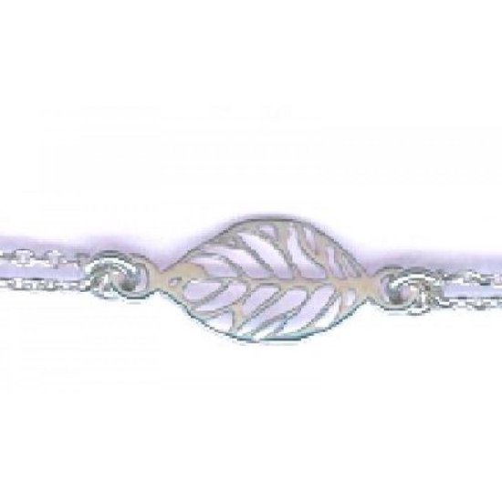 Twice As Nice Armband in zilver, blaadje 16 cm+3 cm