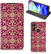 Bookcase Idées cadeaux Coque Motorola Moto G8 Power avec photo Baroque Pink