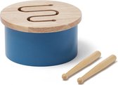 Mini houten trommel - Blauw
