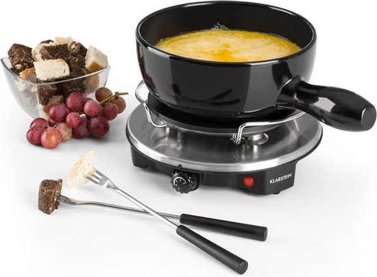 Sirloin raclette met fondue keramische pan 1200W zwart
