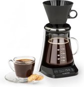 craft coffee weegschaal timer glazen kan filteropzet 600ml zwart/wit