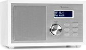 Ambient DAB+/FM radio BT 5.0 AUX-IN LCDisplay alarm kookwekker houtoptiek wit