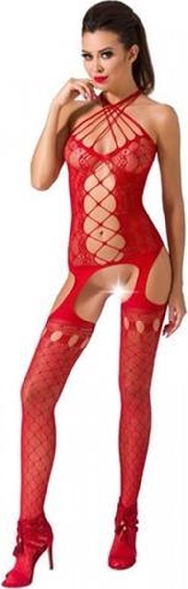 Jarretel Catsuit - Rood - Passion - Rood - Catsuits