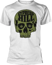 Cypress Hill Heren Tshirt -S- Skull Logo Wit