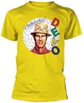 Devo Heren Tshirt -M- Are We Not Men? Geel