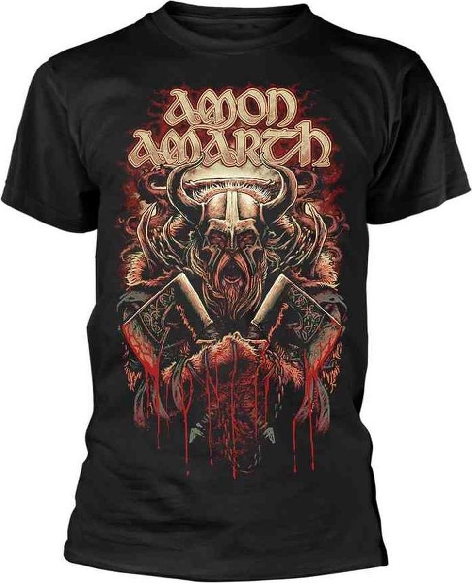 Amon Amarth Heren Tshirt -L- Fight Zwart