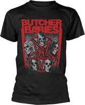 Butcher Babies Heren Tshirt -XL- Starskull Zwart