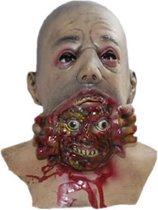 Witbaard Masker Zombie Inside Rubber Beige/rood One-size