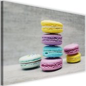 Schilderij Gekleurde macarons, 2 maten (wanddecoratie)