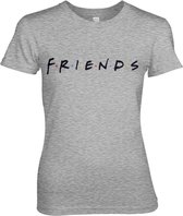 Friends Dames Tshirt -S- Logo Grijs