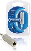 Bandridge BAP335 Mono Audio Adapter 3.5 Mm Male - 6.35 Mm Female Grijs