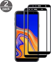 Volledige dekking Screenprotector Glas - Tempered Glass Screen Protector Geschikt voor: Samsung Galaxy J4 2018 - - 2x