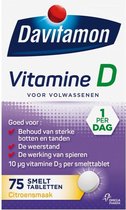 Bol.com Davitamon Vitamine D Volwassen - vitamine D3 volwassenen - Smelttablet 75 stuks aanbieding