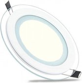 LED Downlight Slim - Inbouw Rond 15W - Natuurlijk Wit 4200K - Mat Wit Glas - Ø200mm - BES LED
