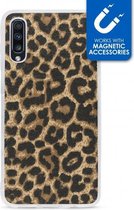 Samsung Galaxy A70 Hoesje - My Style - Magneta Serie - TPU Backcover - Leopard - Hoesje Geschikt Voor Samsung Galaxy A70